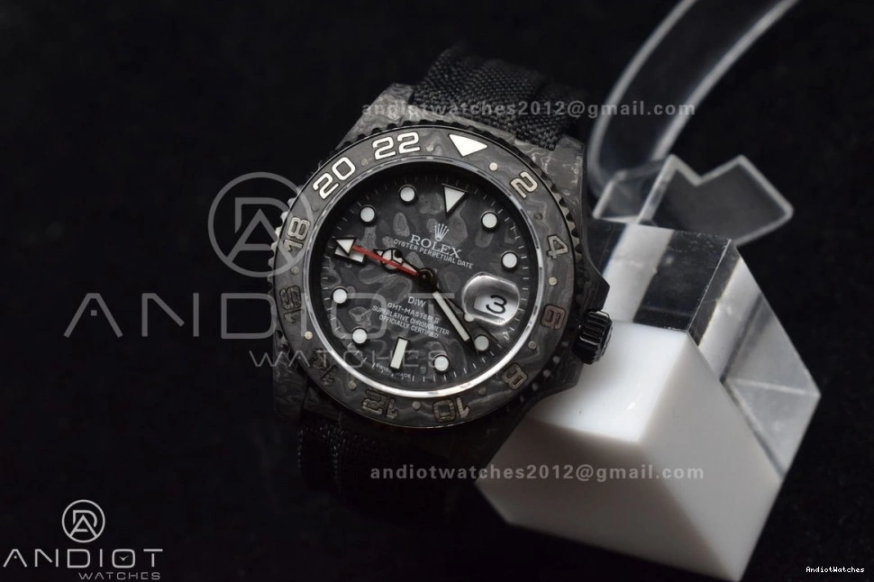 GMT Edition DIW Best Carbon All Practical Black CHS Black on Nylon 423 Black OMF SA3186 Dial Strap 0423